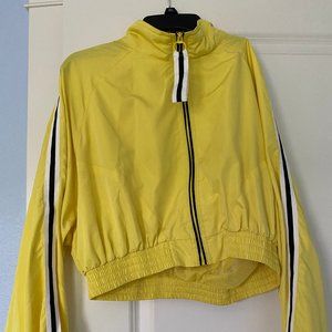 Neon Yellow Cropped Sports Jacket